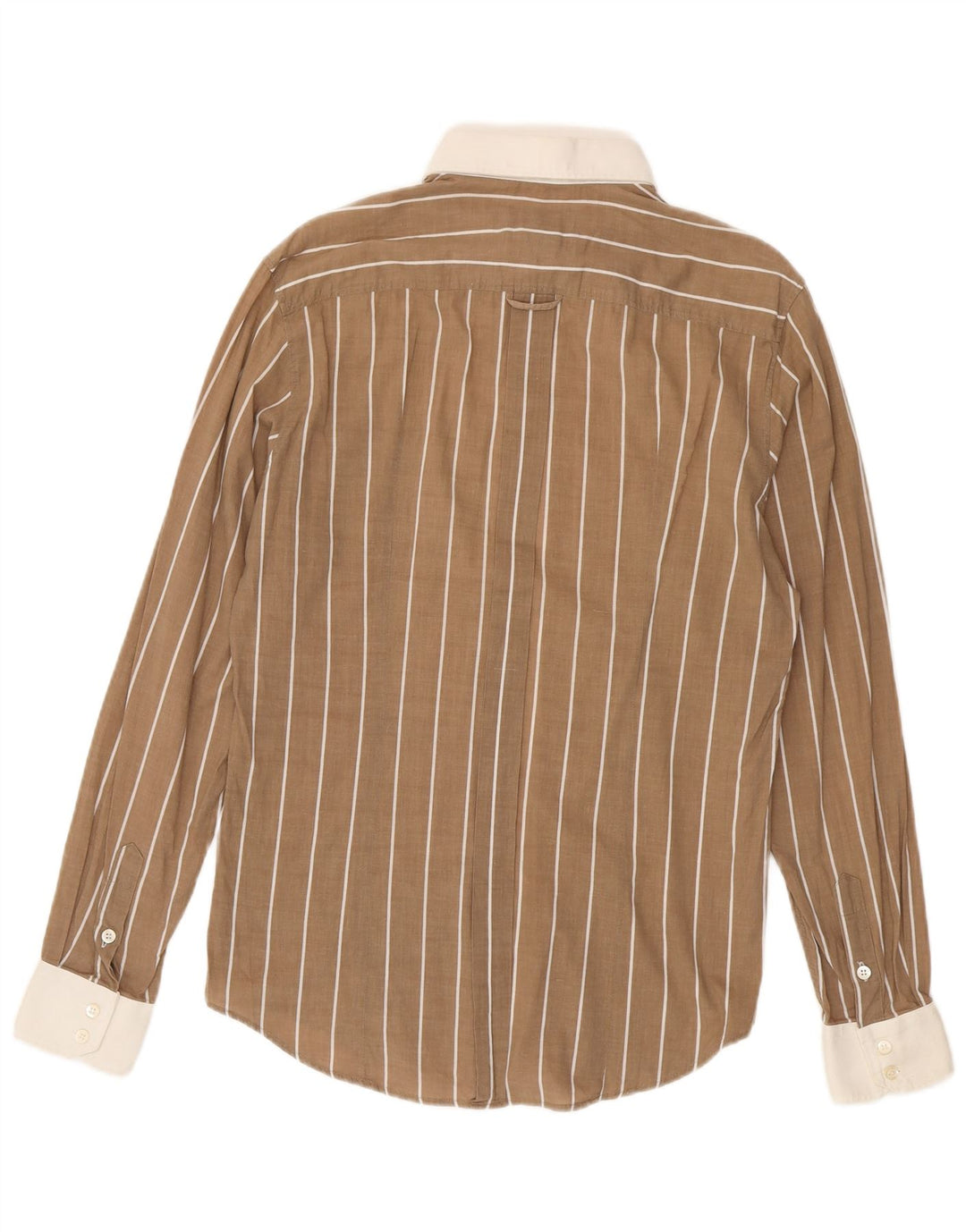 Dolce & Gabbana Herre Regular Fit Skjorte IT 48 Medium Brun Nålestribe