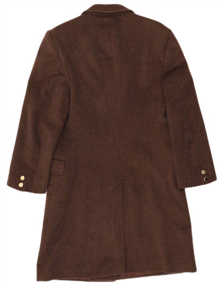 Vintage Dame Overfrakke IT 52 2XL Brun Uld