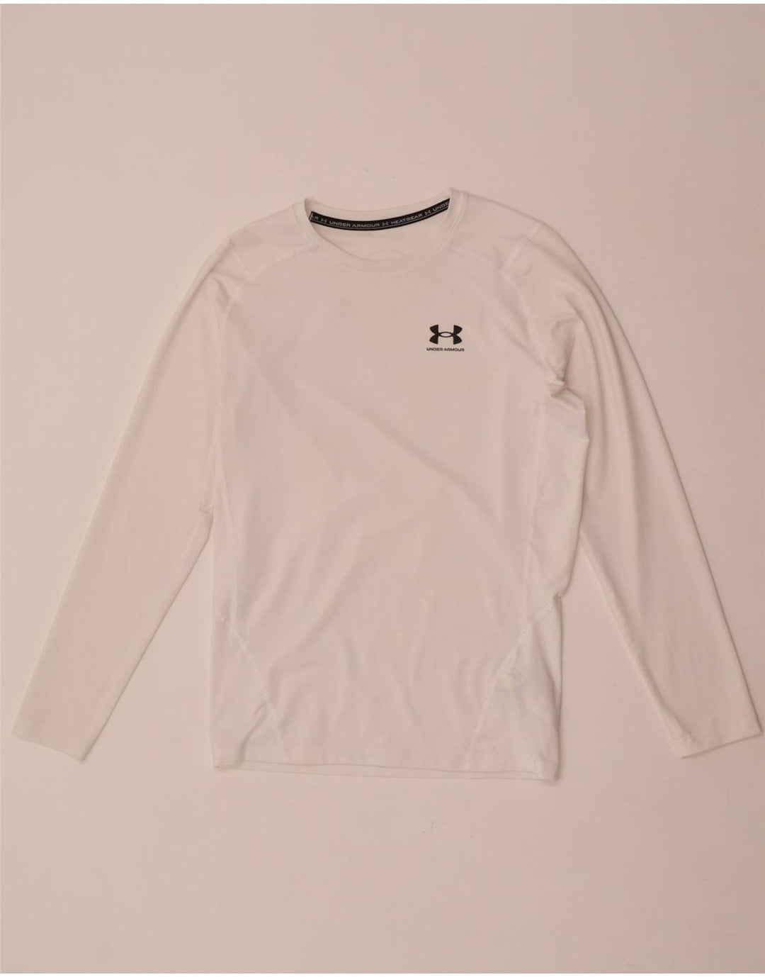 Under Armour Herre Heat Gear Top Langærmet XL Hvid Polyester