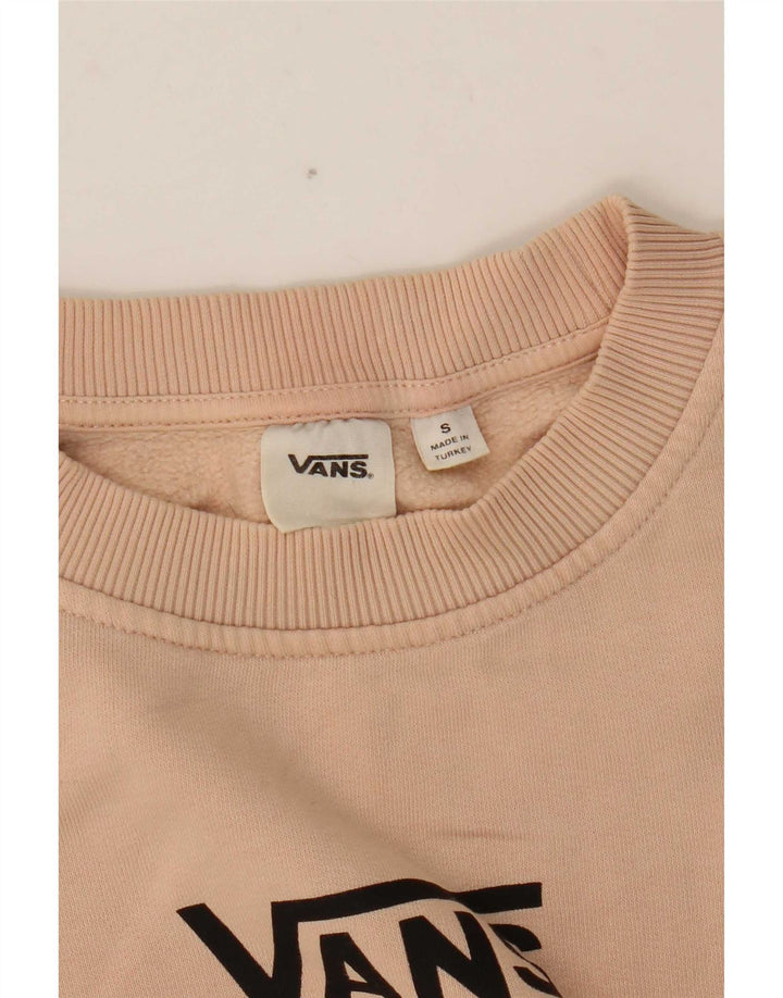 Vans Dame Grafisk Oversized Sweatshirt Jumper UK 10 Small Pink