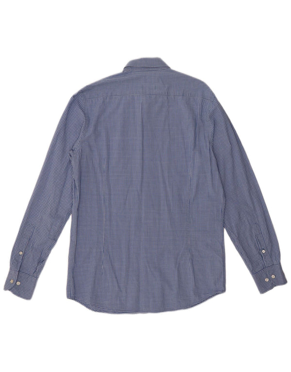 Massimo Dutti Herreskjorte Medium Blue Gingham Cotton