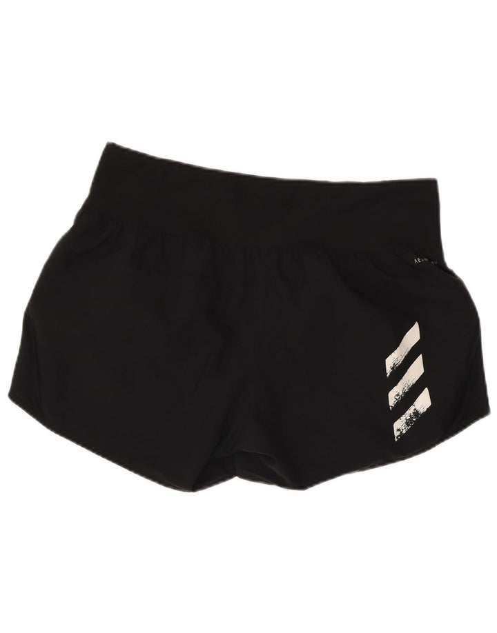 ADIDAS Womens Aeroready Sport Shorts UK 14 Medium  Black Polyester
