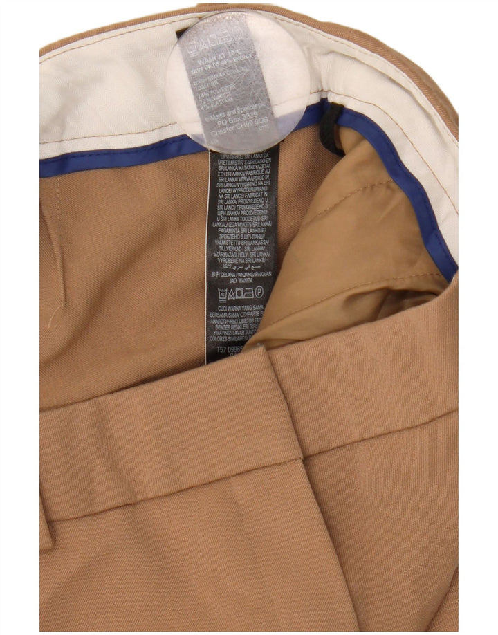 Marks & Spencer Dame Slim Chino Bukser UK 12 Medium W32 L33 Brun