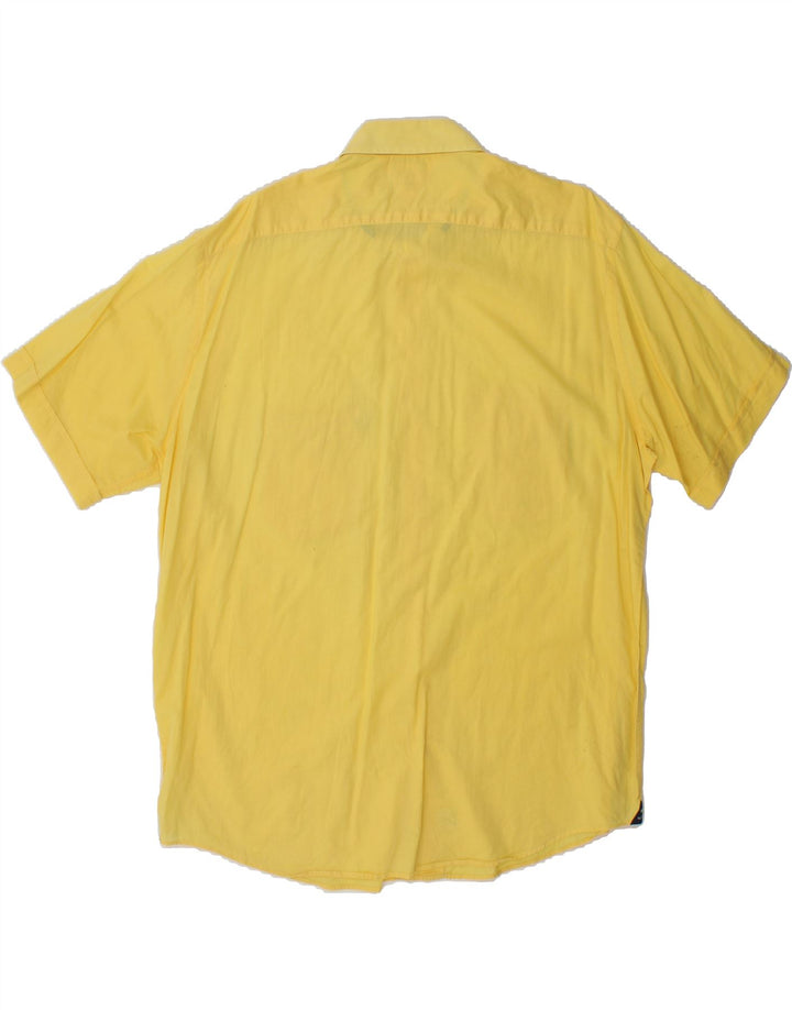 NAVIGARE Mens Short Sleeve Shirt XL Yellow Vintage Navigare and Second-Hand Navigare from Messina Hembry 