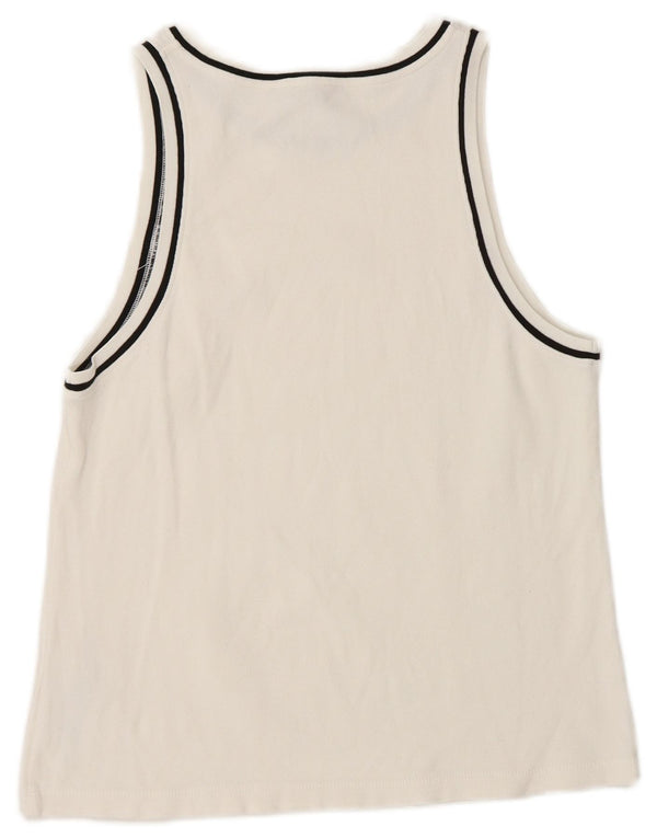 Massimo Dutti Damevest Top UK 12 Medium White Viscose