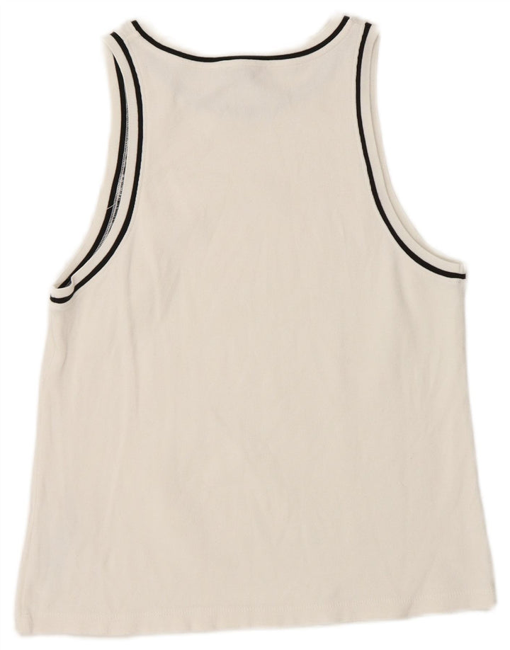 Massimo Dutti Damevest Top UK 12 Medium White Viscose