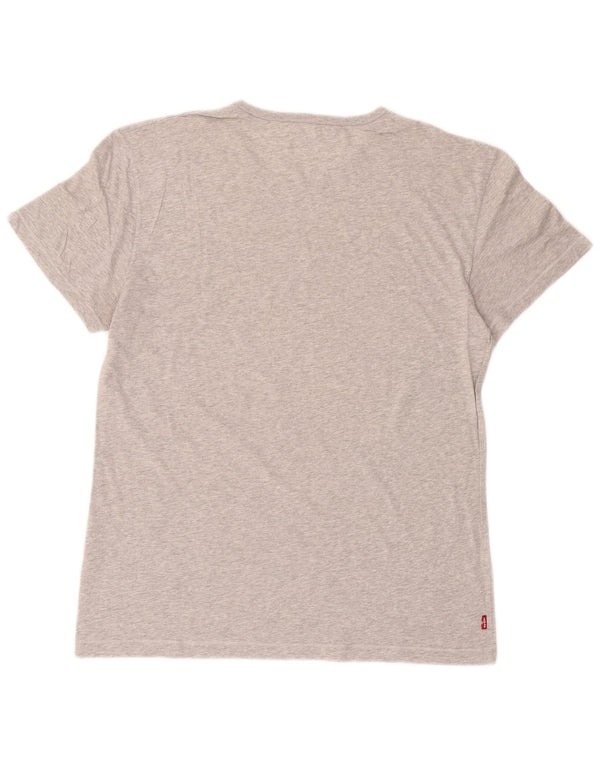 Levi's Herre Standard Fit Grafisk T-shirt Top mellemgrå bomuld