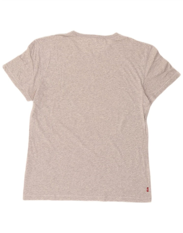 Levi's Herre Standard Fit Grafisk T-shirt Top mellemgrå bomuld