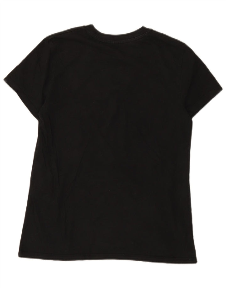 Levi's Dame T-Shirt Top UK 10 Lille Sort Bomuld