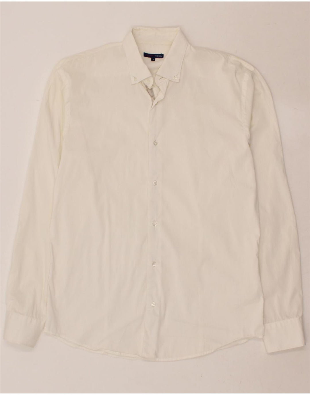 TRUSSARDI JEANS Mens Shirt Large White Vintage Trussardi Jeans and Second-Hand Trussardi Jeans from Messina Hembry 