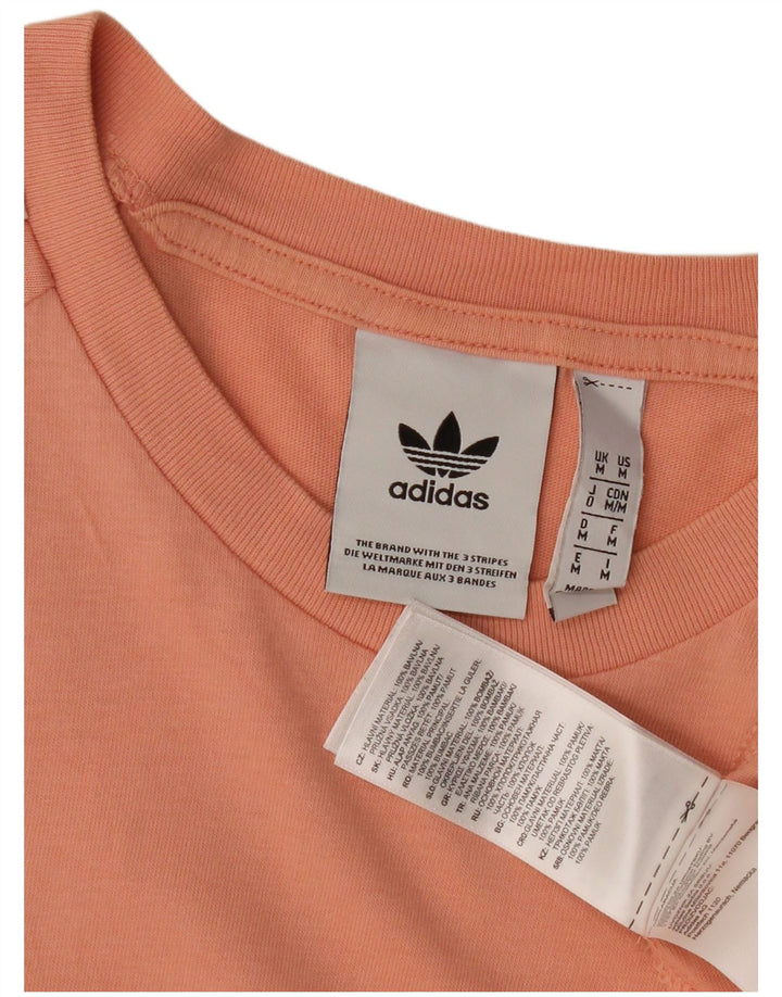 Adidas Dame T-Shirt Top UK 14 Medium Pink Bomuld
