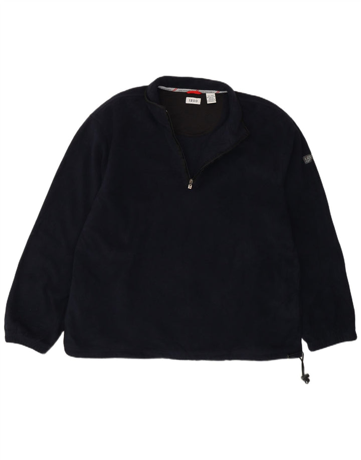 Izod herre lynlås hals fleece jumper 2XL marineblå polyester