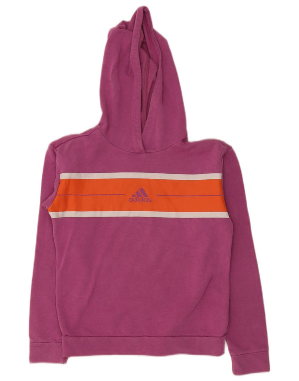 Adidas Regular Fit hættetrøje til piger 11-12 år Pink Colourblock Bomuld