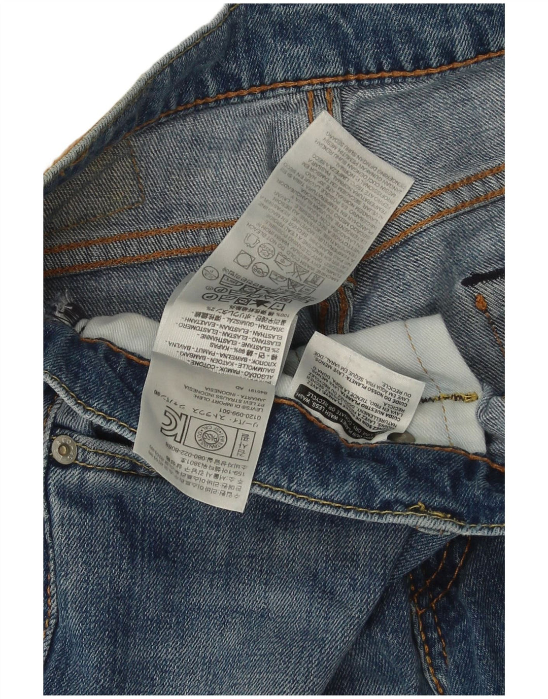 Levi's Herre 511 Slim Jeans W28 L32 Blå Bomuld