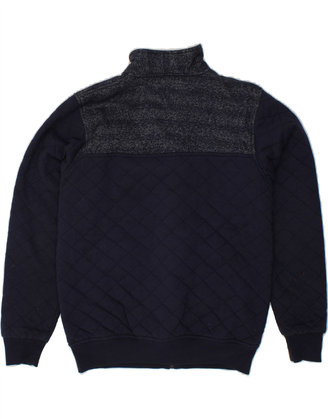 JACK & JONES Boys Bomber Jacket 15-16 Years Large Navy Blue Argyle/Diamond Vintage Jack & Jones and Second-Hand Jack & Jones from Messina Hembry 