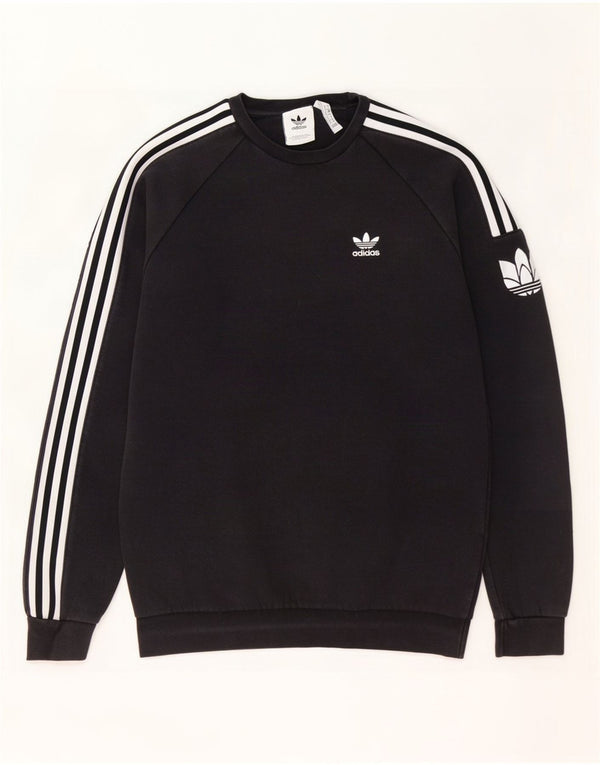 Adidas grafisk sweatshirt til mænd, lille sort bomuld