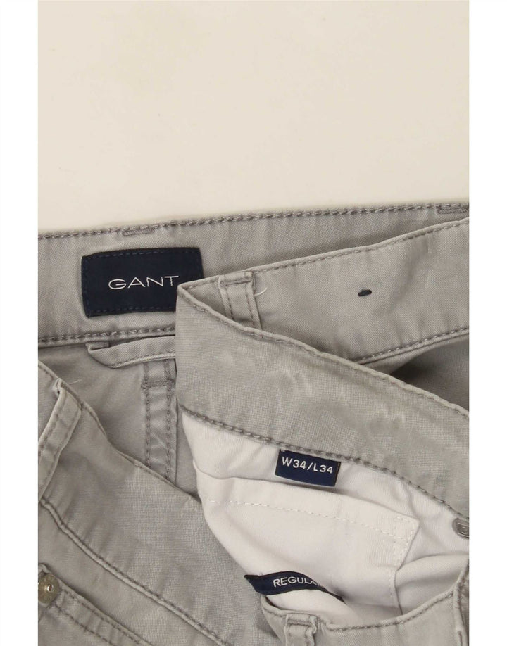 Gant Herre Regular Casual Bukser W34 L34 Grå