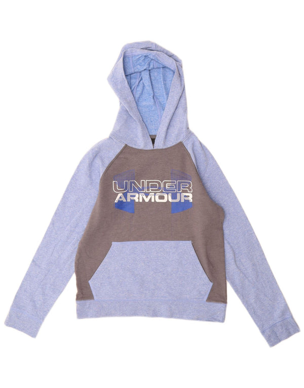 Under Armour piger grafisk hættetrøje 9-10 år Lilla Colourblock