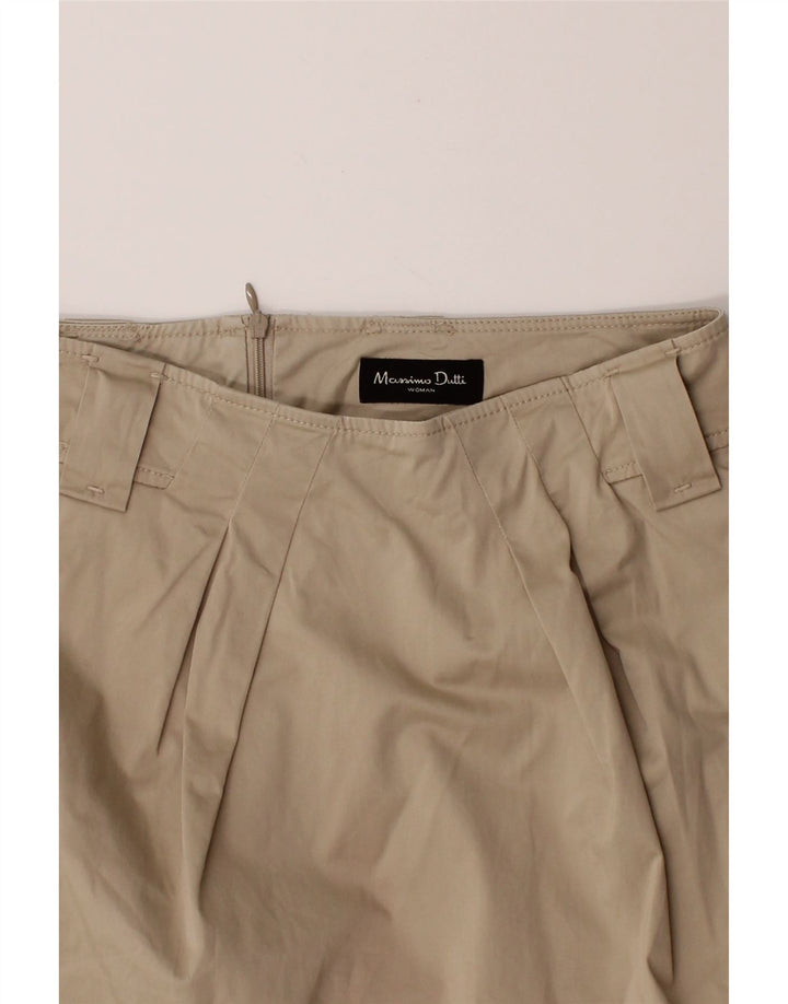 MASSIMO DUTTI Womens Straight Skirt EU 38 Small W28  Beige Cotton Vintage Massimo Dutti and Second-Hand Massimo Dutti from Messina Hembry 