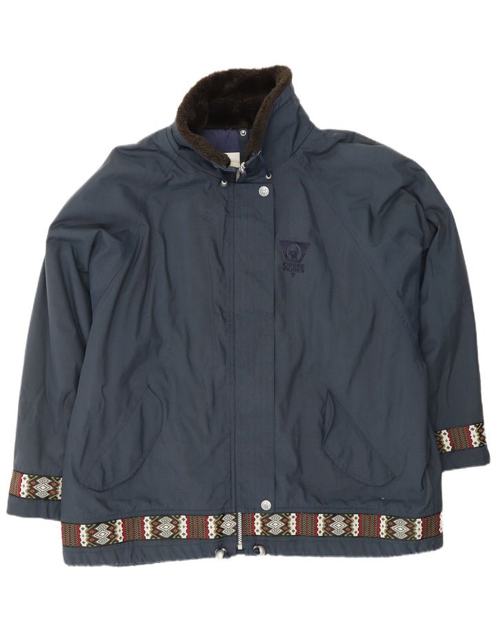 CIESSE PIUMINI Dame Oversized Windbreaker Jacket Størrelse 48 Large Navy Blue