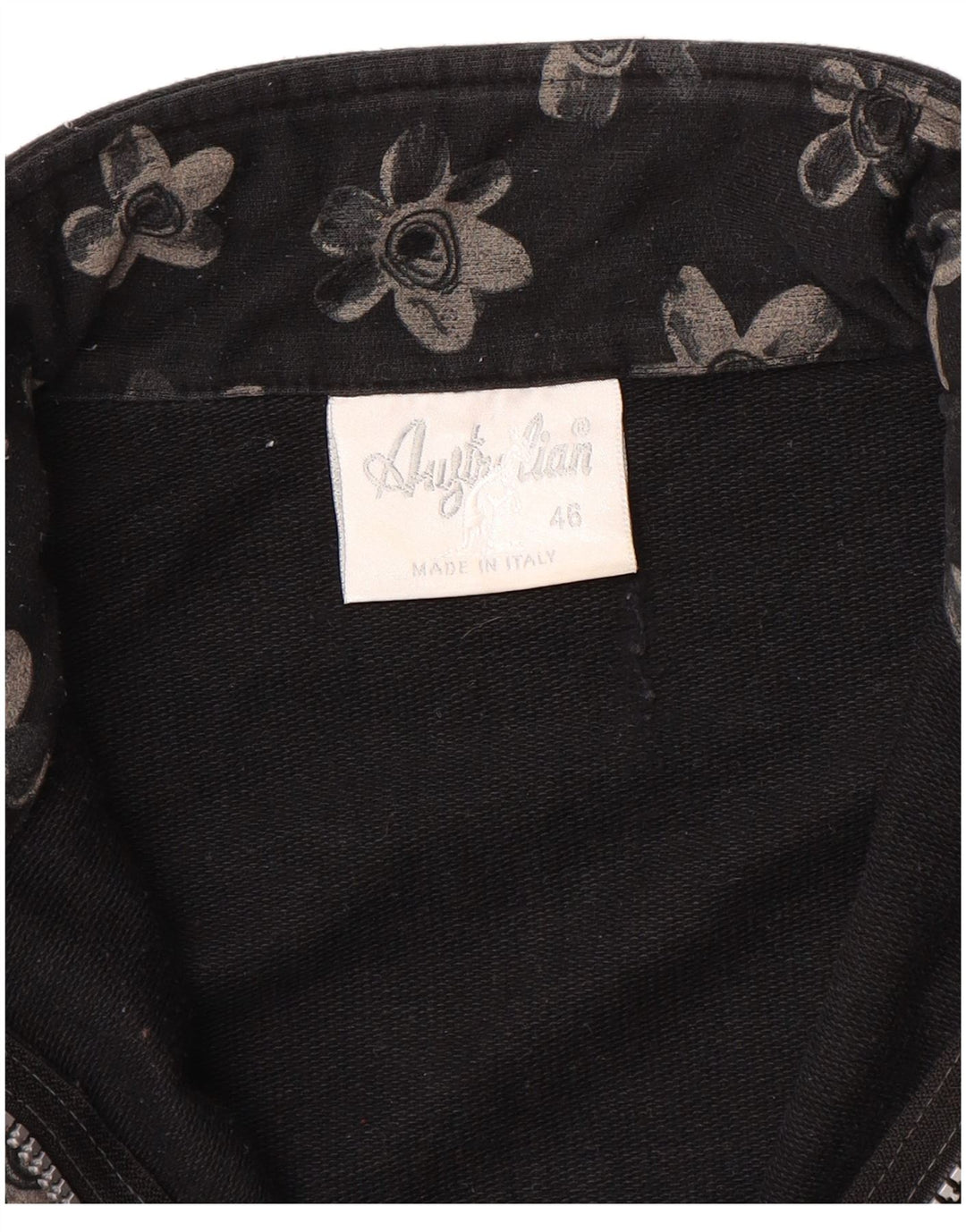 AUSTRALIAN L'ALPINA Dame Sweatshirt Jumper IT 46 Large Black Floral