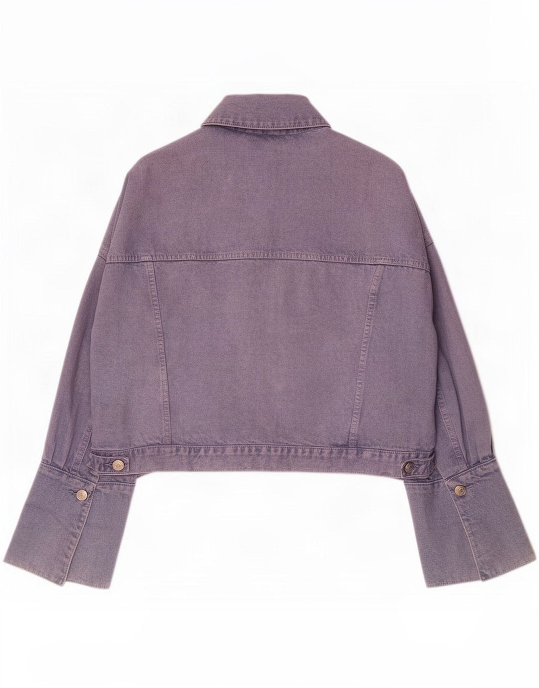 Zara Dame Oversized denimjakke UK 14 Medium Lilla Bomuld