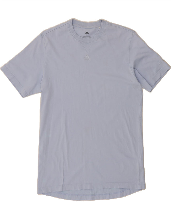 ADIDAS Mens T-Shirt Top Small Blue Cotton Vintage Adidas and Second-Hand Adidas from Messina Hembry 