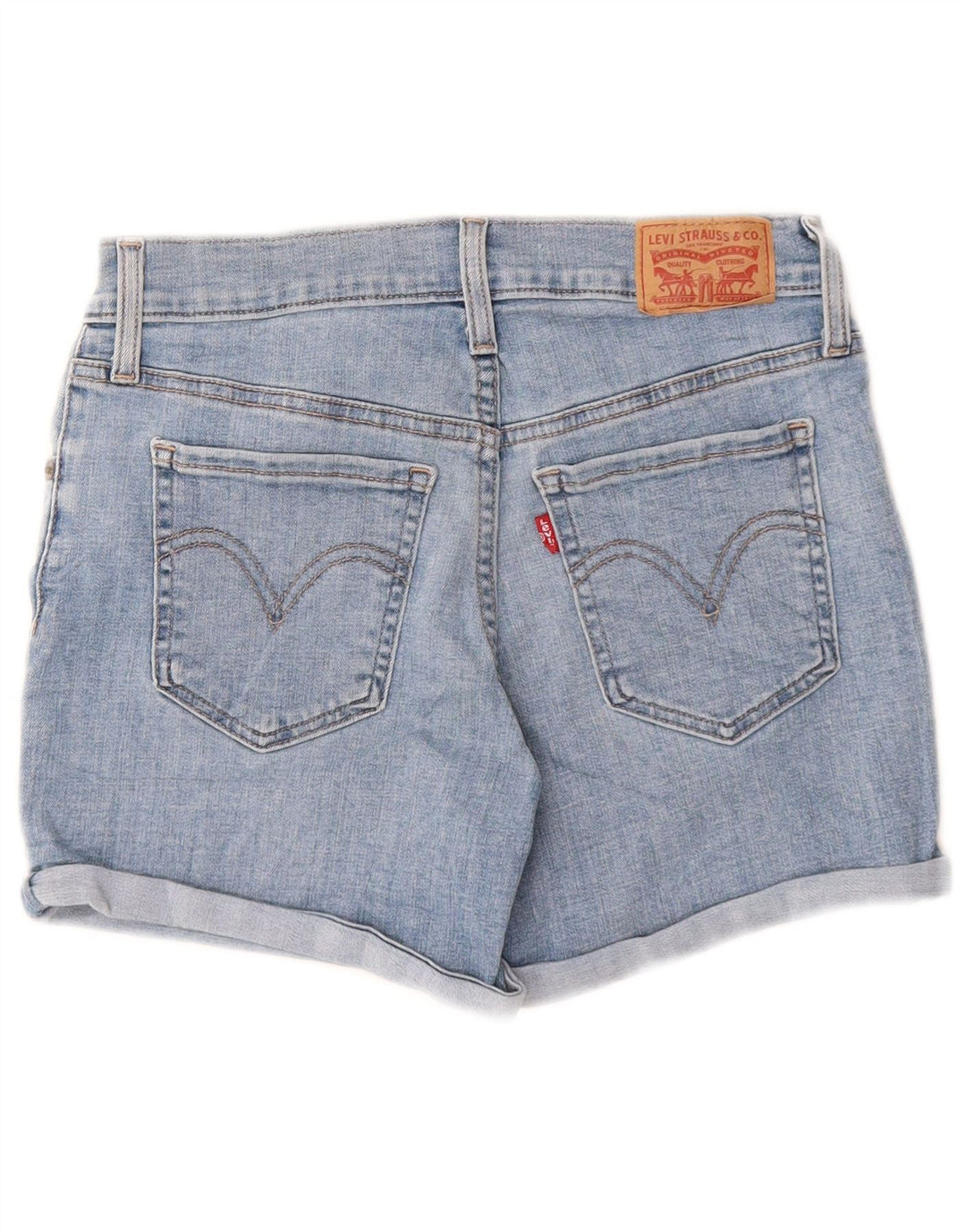 LEVI'S denimshorts til kvinder i mellemhøj højde W26 Small Blue