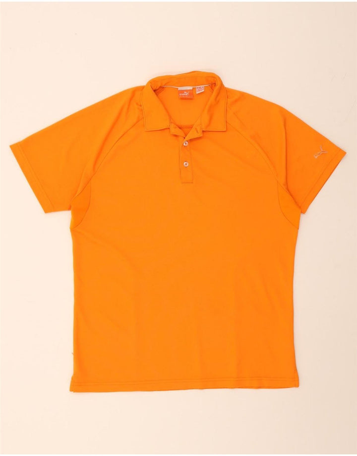 PUMA Mens Polo Shirt Large Orange Vintage Puma and Second-Hand Puma from Messina Hembry 
