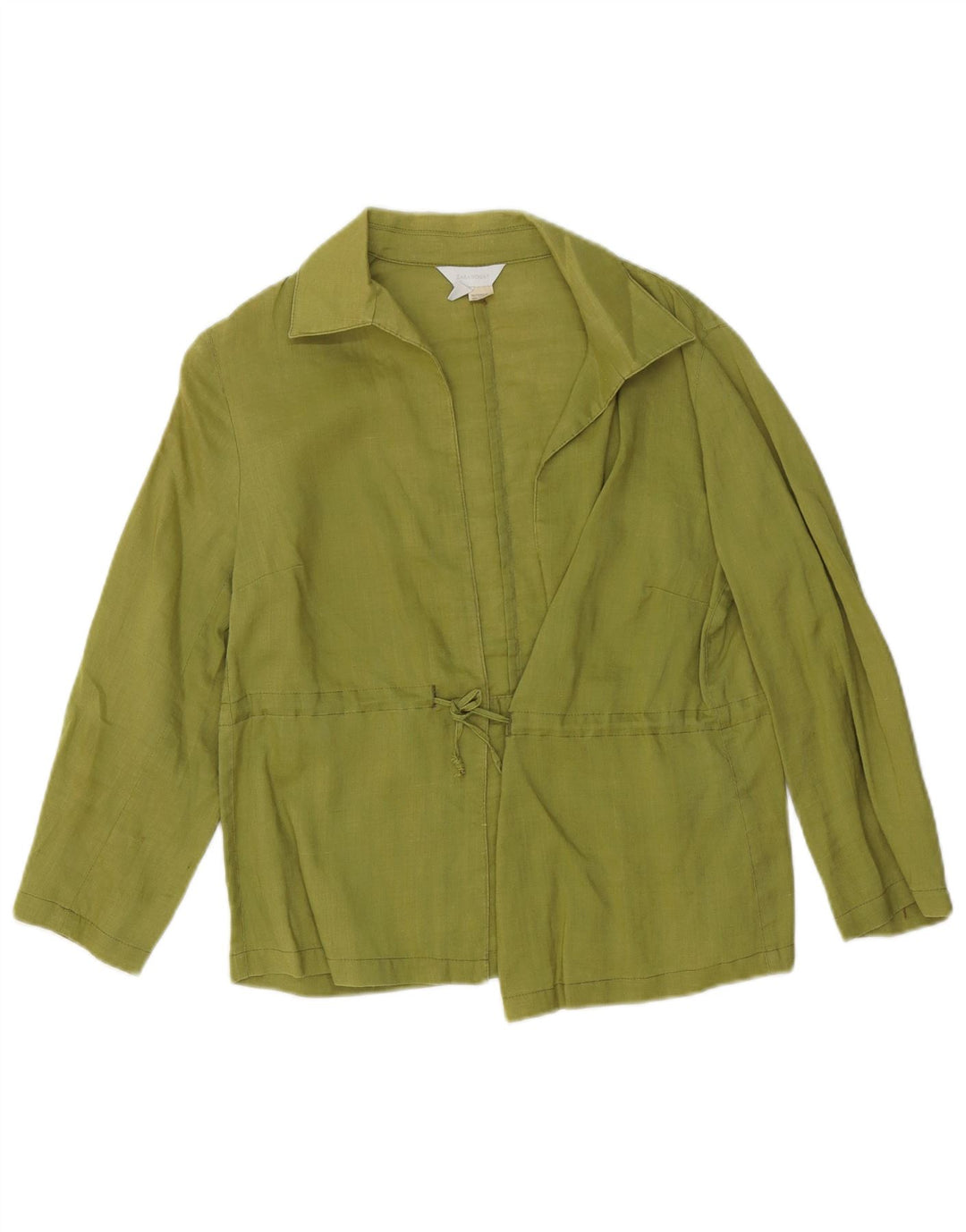 Zara Dame Blazer Jacket UK 16 Stor Grøn Ramie