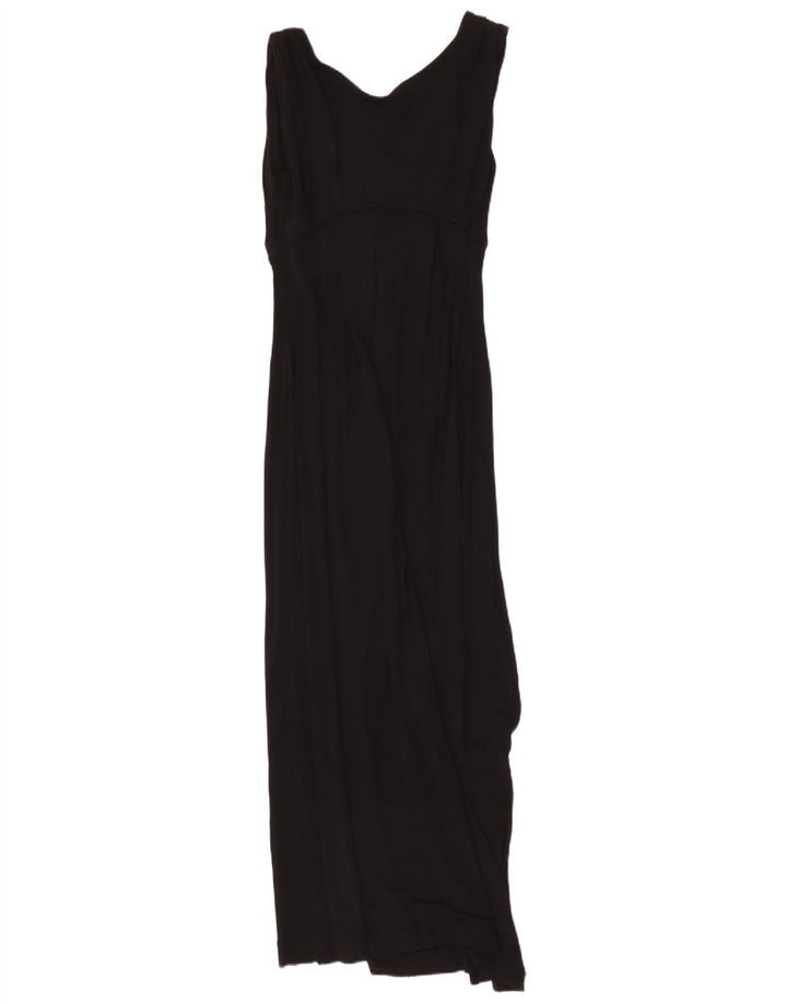 French Connection Dame ærmeløs Maxi Dress UK 10 Small Black Viscose
