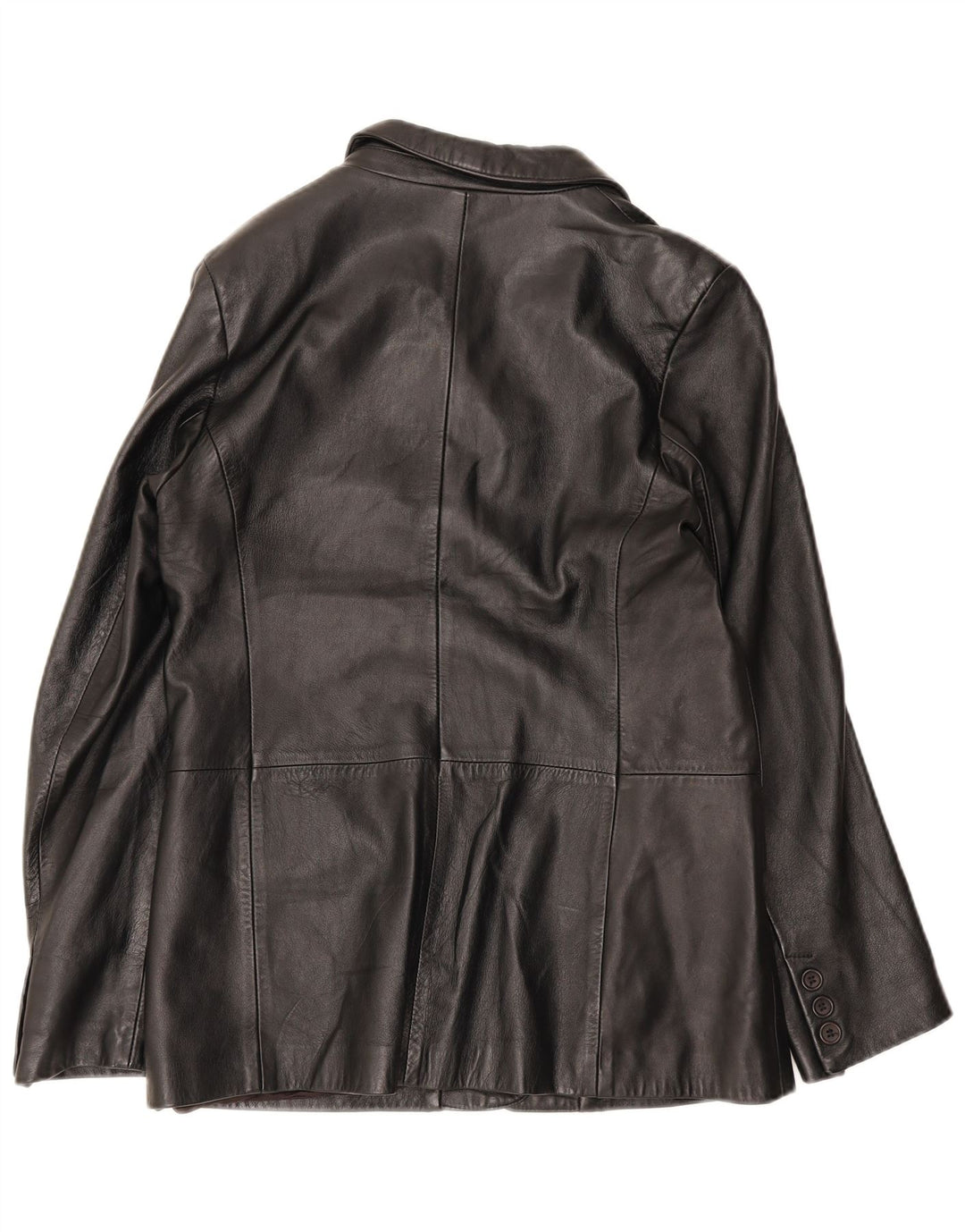 Conbipel dame læder 4-knaps blazerjakke IT 48 XL Sort