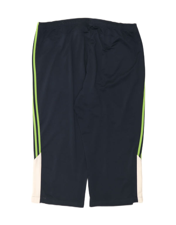 Adidas Herre Capri Træningsdragt Bukser 2XL Navy Blue Colourblock Polyester
