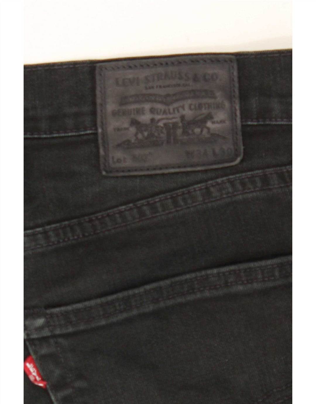 Levi's Herre 502 tilspidsede jeans W34 L30 Sort