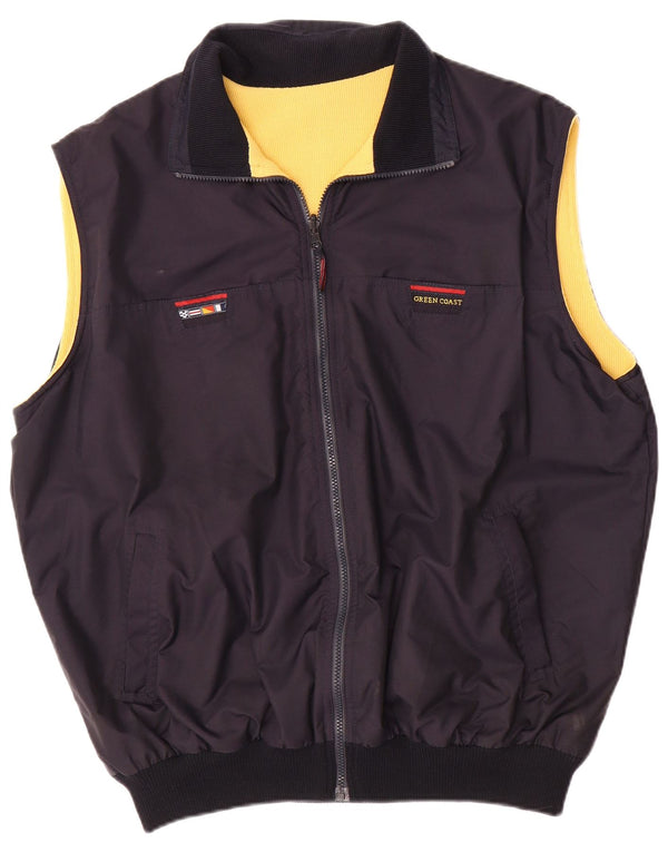 Green Coast Herre Vendbar Gilet UK 44 2XL Navy Blue Polyurethane