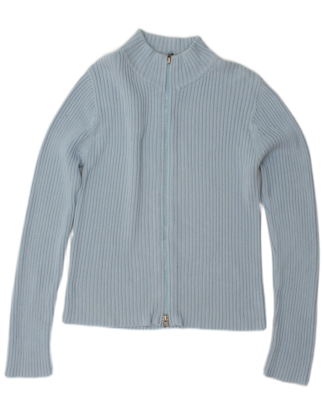 TOM TAILOR Womens Crop Cardigan Sweater UK 12 Medium Blue