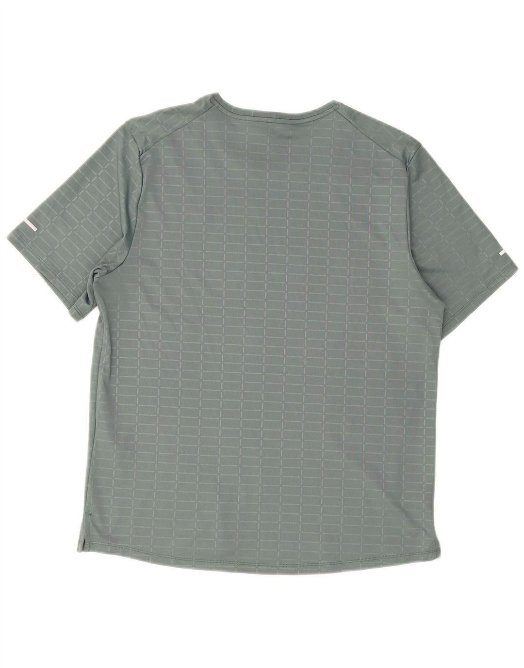 Nike herre Dri Fit T-shirt top mellemgrå ternet polyester