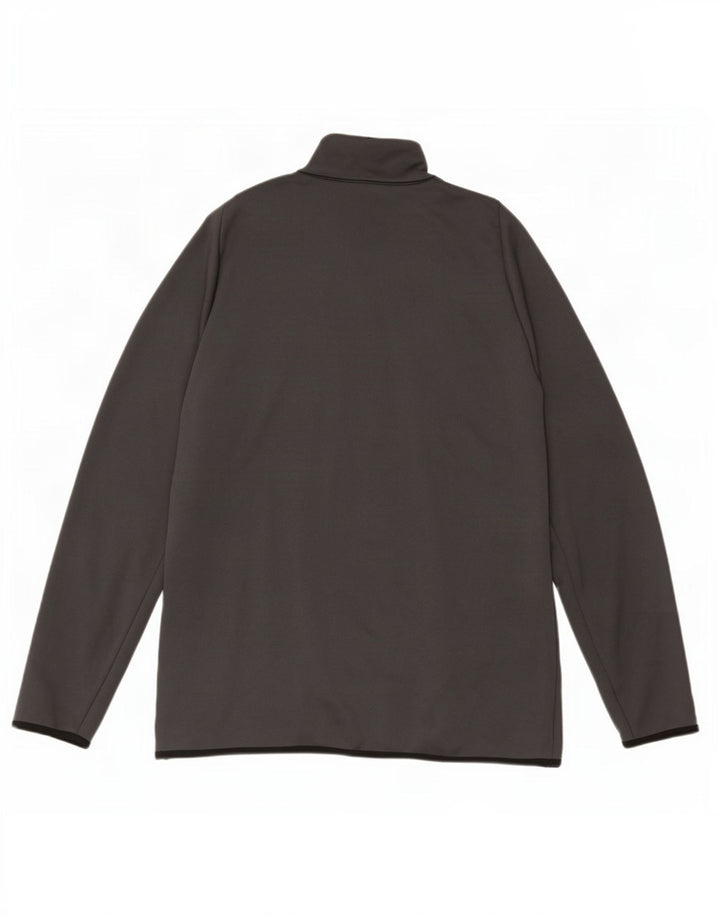 Nike Herre Dri Fit Pullover med lynlås-hals Træningsdragt Top Stor grå polyester