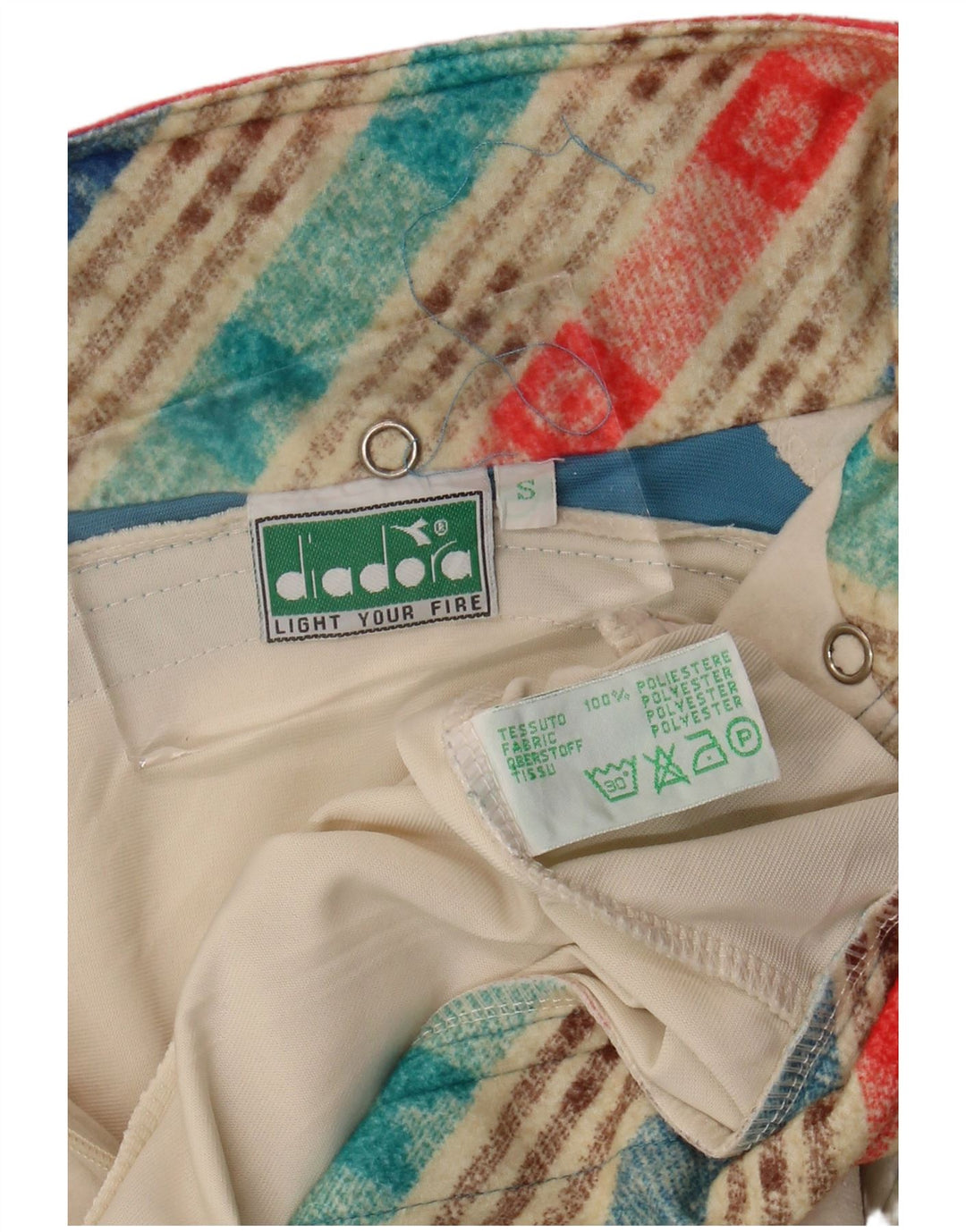 Diadora træningsdragt topjakke til kvinder UK 10 Small Off White Colourblock