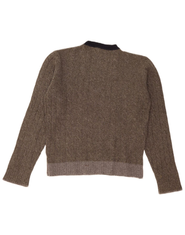 Dkny Herre Crew Neck Jumper Sweater Lille Grå Colourblock Uld