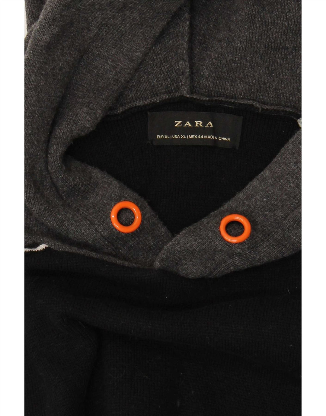 Zara Herre Hættetrøje XL Sort Colourblock
