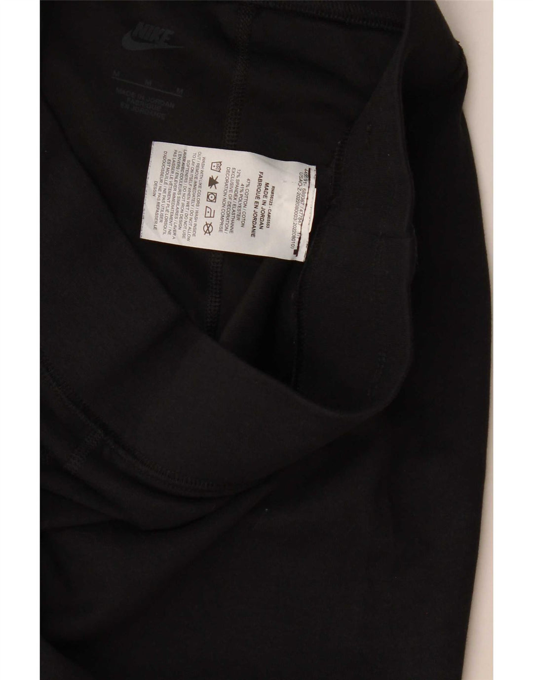 Nike Dame Grafiske Leggings UK 12 Medium Sort Bomuld