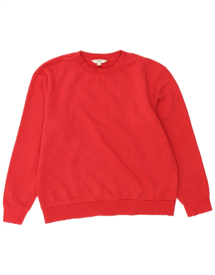 MARKS & SPENCER Sweatshirt til mænd Medium Rød Bomuld