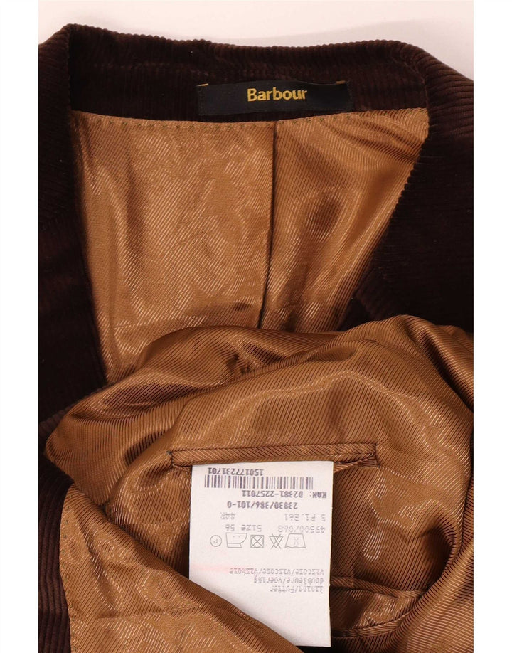 Barbour Herre 2-knaps fløjlsblazerjakke IT 56 3XL brun bomuld
