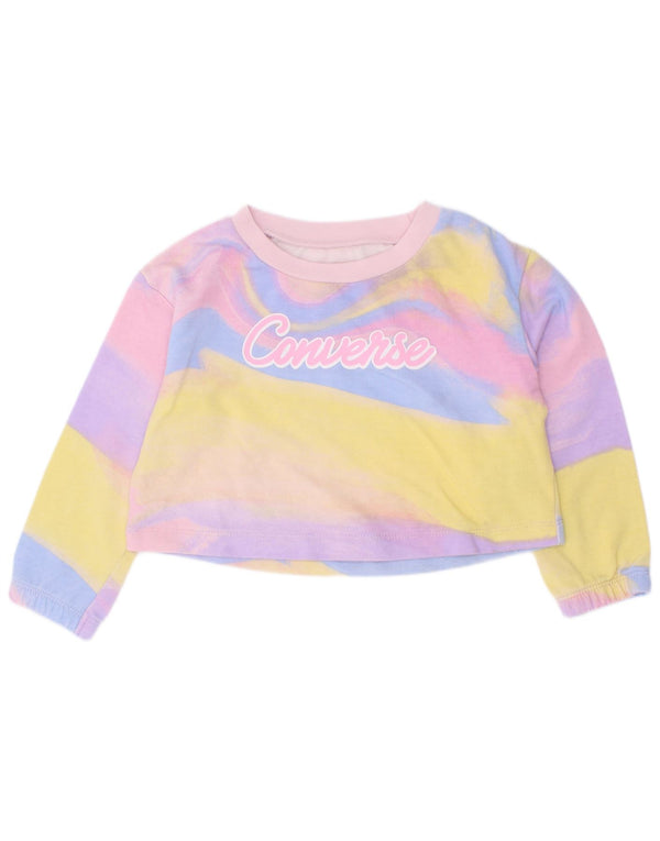 Converse Baby Girls Crop Sweatshirt Jumper 18-24 måneder Flerfarvet
