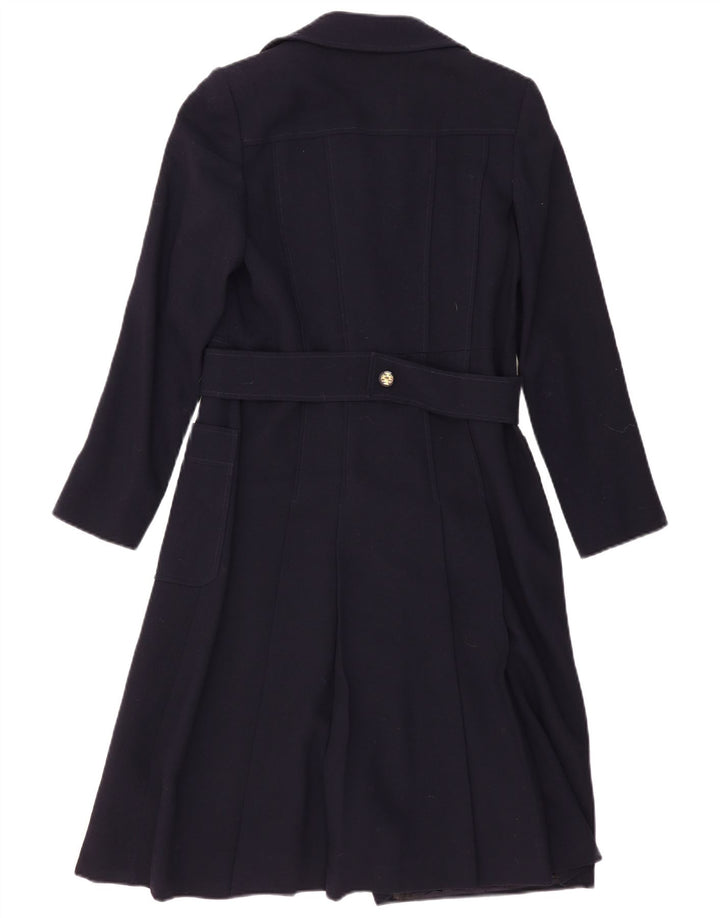 Vintage overfrakke til kvinder UK 10 Small Navy Blue