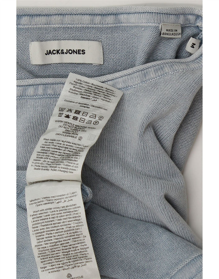 Jack & Jones Herre Boat Neck Jumper Sweater Medium Blue Bomuld