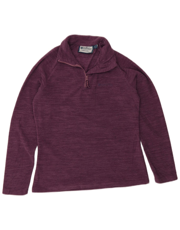 Mountain Warehouse Womens Zip Neck Fleece Jumper UK 10 Small Purple Flecked