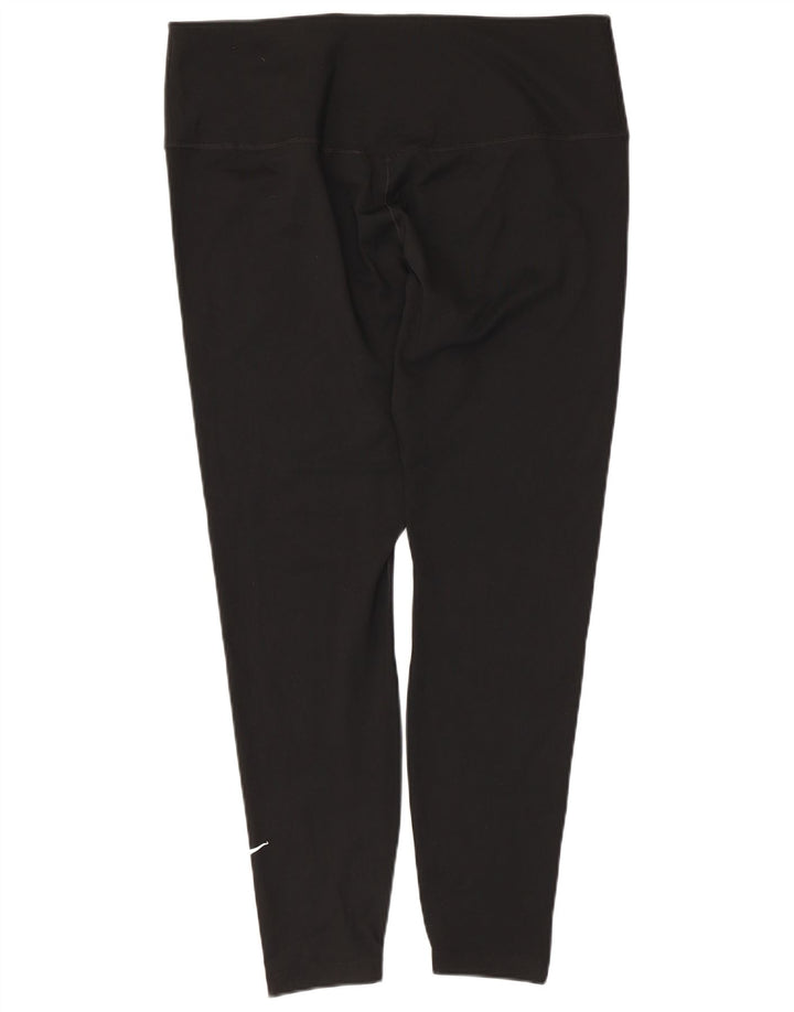 Nike Dame Dri Fit Leggings UK 20 2XL Sort Polyester