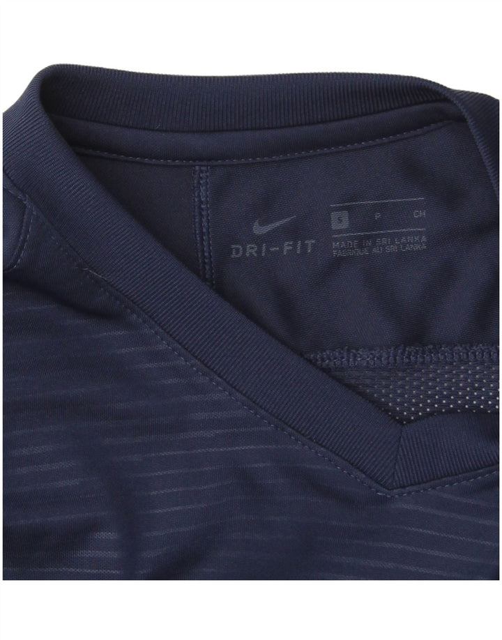 Nike Herre Dri Fit Top Langærmet Lille Marineblå Colourblock Polyester